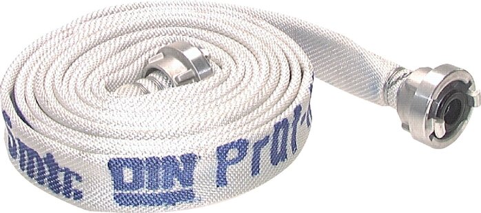 Zgleden uprizoritev: Fire extinguishing hose (white) with Storz coupling and sold by the metre