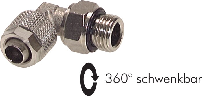 Voorbeeldig Afbeelding: CK-hoek-slang-draaischroefverbinding met cilindrische schroefdraad