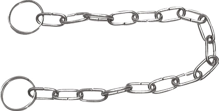 Principskitse: Kæde af rustfrit stål