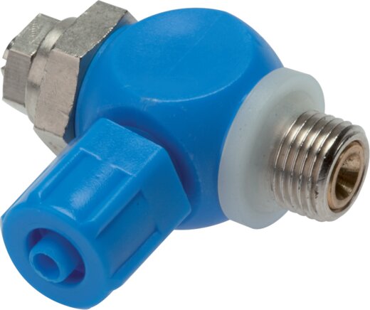 Exemplary representation: Throttle check valve with slotted screw and lock nut