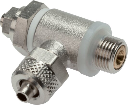 Exemplary representation: Throttle check valve with slotted screw and lock nut