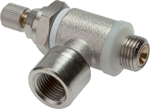 Exemplary representation: Throttle check valve with knurled screw and lock nut