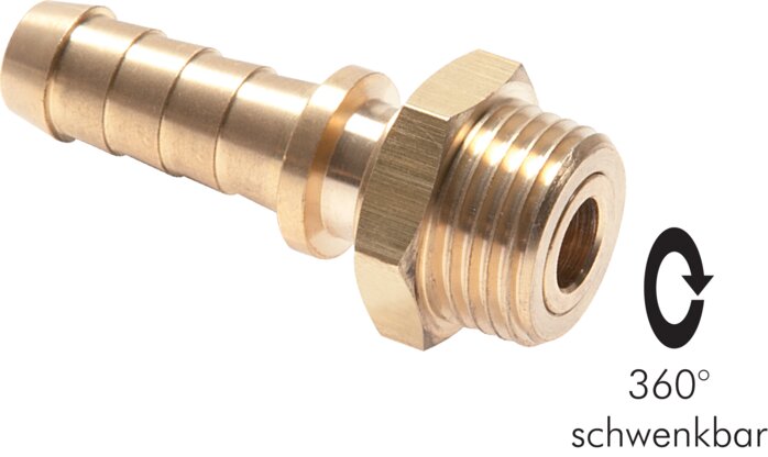 Exemplary representation: Threaded sleeve, rotating, with conical thread, ball bearing, brass