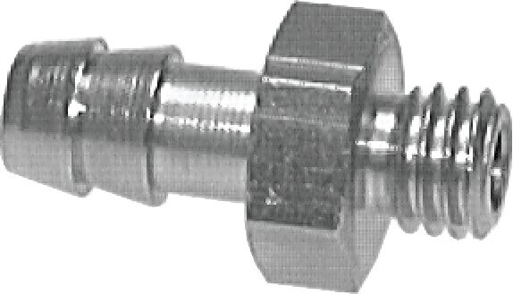 Zgleden uprizoritev: Push-in nipple with cylindrical thread - inner cone, 1.4571