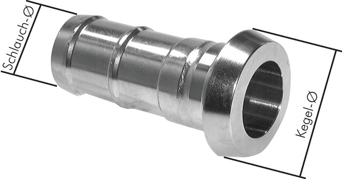 Príklady vyobrazení: Konektor hadice (mlécný závit), 1.4404