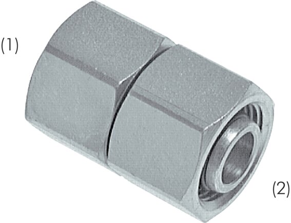 Voorbeeldig Afbeelding: Reductie-inzetstuk met dichtkegel & O-Ring, staal verzinkt
