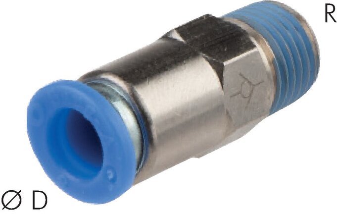 Exemplary representation: Check valve with plug-in connection