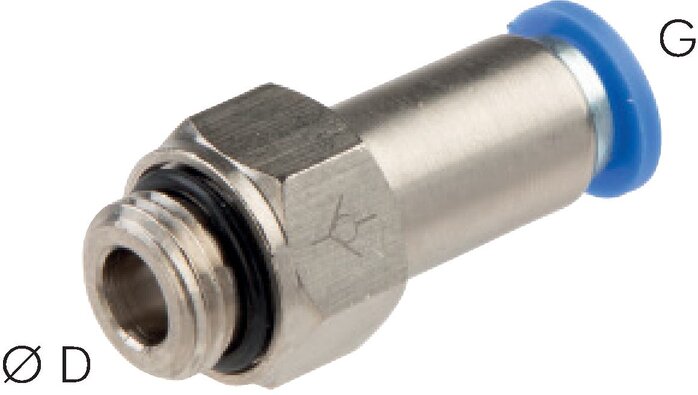 Exemplary representation: Check valve with plug-in connection