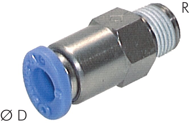 Exemplary representation: Check valve with plug-in connection