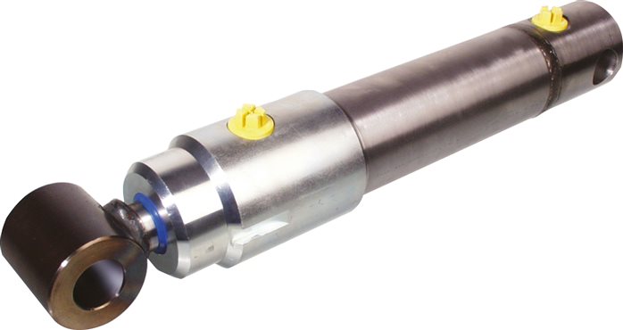 Zgleden uprizoritev: Industrial hydraulic cylinder with swivel head, double-acting