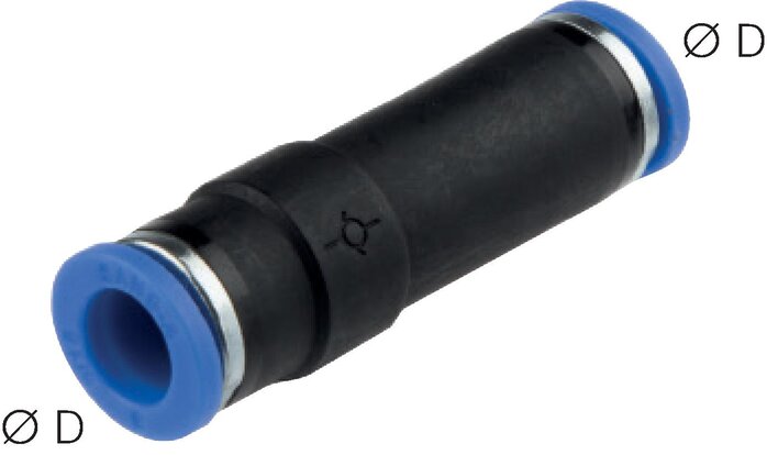 Exemplary representation: Check valve with plug-in connection