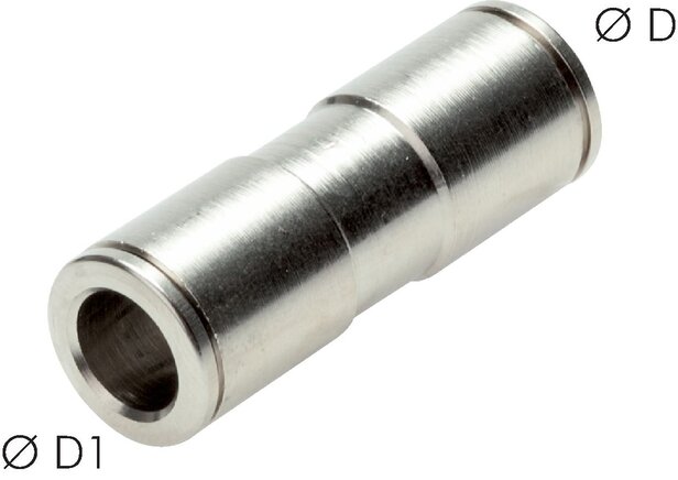 Exemplarische Darstellung: Steckverbindung, Messing vernickelt