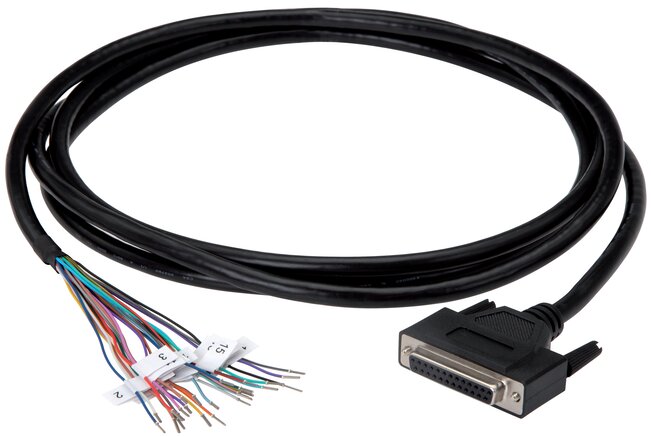 Príklady vyobrazení: D-Sub kabel (25-pólový)