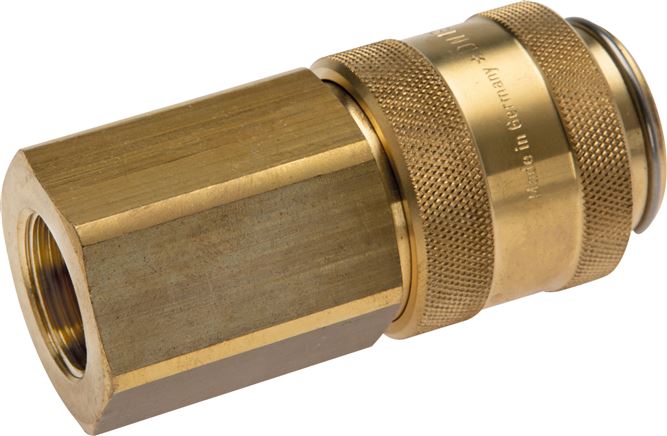 Exemplary representation: Coupling socket with female thread, brass