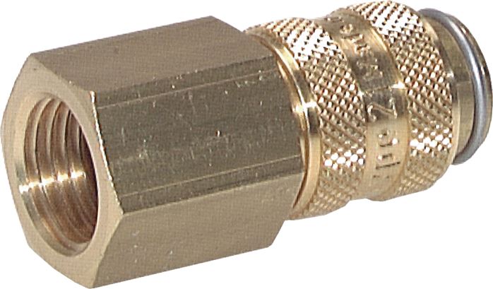 Zgleden uprizoritev: Coupling sockets with female thread, brass