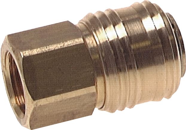 Zgleden uprizoritev: Coupling socket with female thread, brass