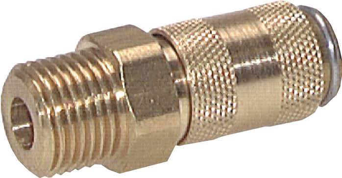 Exemplary representation: Coupling socket with male thread, brass