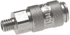 Exemplary representation: Coupling socket with male thread, stainless steel