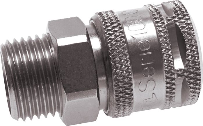 Exemplary representation: Safety coupling socket with male thread, Eco