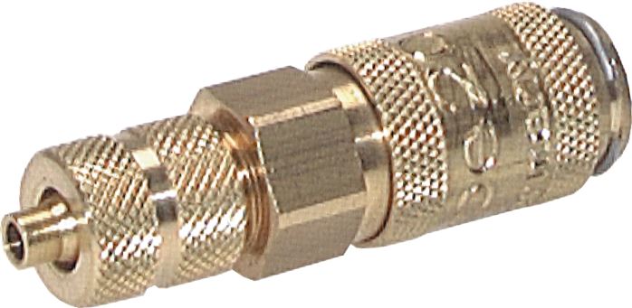 Exemplary representation: Coupling socket with union nut, brass