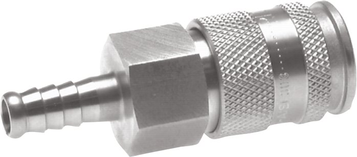 Exemplary representation: Coupling socket with grommet, stainless steel