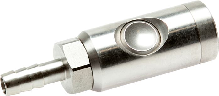 Zgleden uprizoritev: Safety push-button coupling with grommet, stainless steel