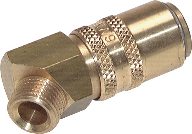 Zgleden uprizoritev: Coupling socket, male thread 45°, brass