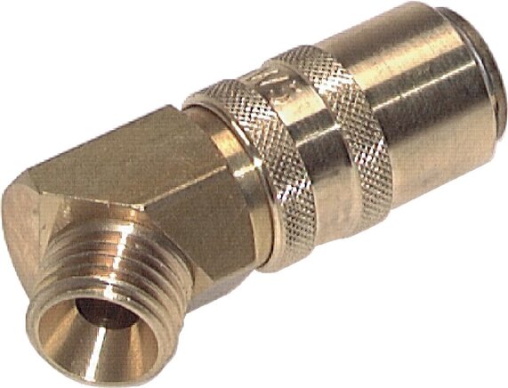 Exemplarische Darstellung: Kupplungsdose, Außengewinde 45°, Messing