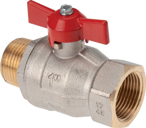 Exemplarische Darstellung: Einschraub-Kugelhahn 2-teilig, voller Durchgang, Knebelgriff
