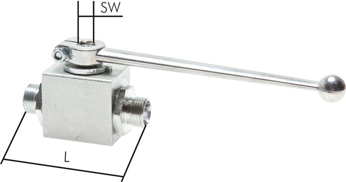 Zgleden uprizoritev: High-pressure ball valve with cutting ring connection