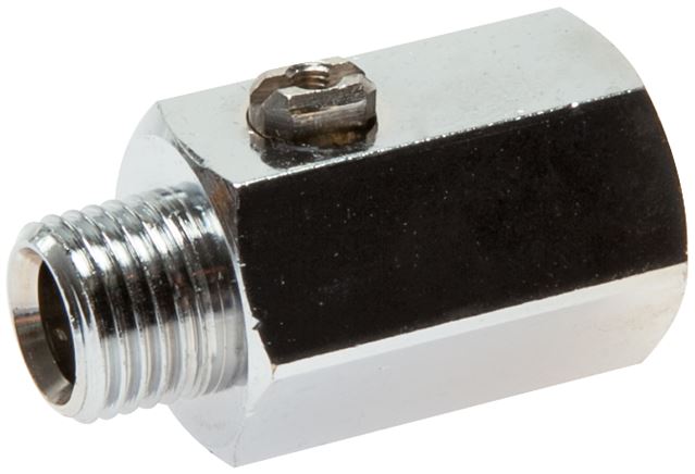 Zgleden uprizoritev: Mini ball valve with internal & male thread, screwdriver operation