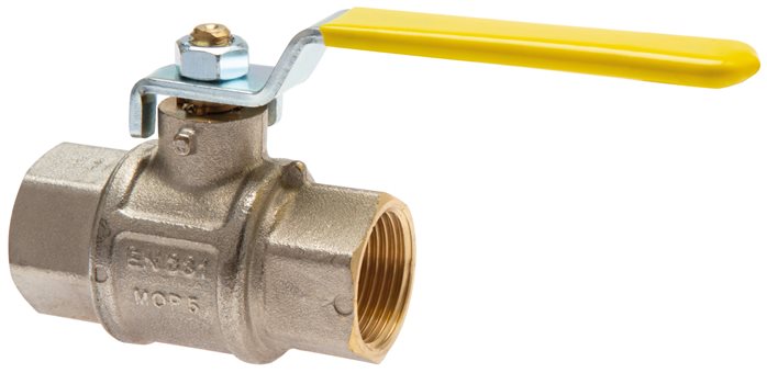 Exemplary representation: 2-part ball valve, for use in oxygen systems