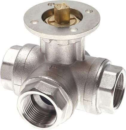 Zgleden uprizoritev: 3-way ball valve with direct mounting flange