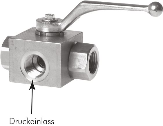 Príklady vyobrazení: Nerezový vysokotlaký 3-dráhový kulový ventil
