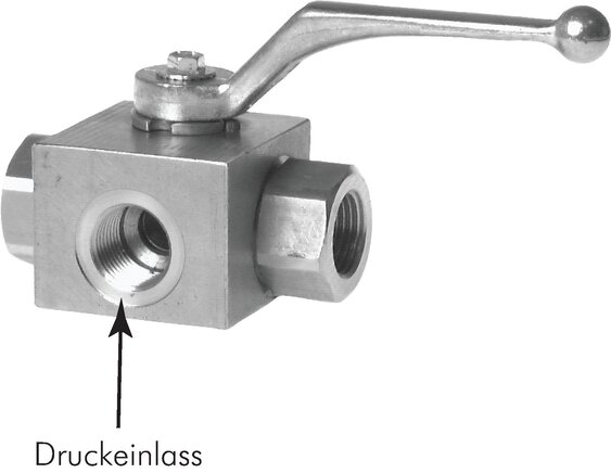 Wzorowy interpretacja: Zawór kulowy trójdrozny ze stali nierdzewnej