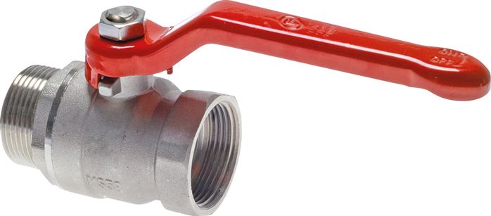 Zgleden uprizoritev: Screw-in ball valve, 2-part, full bore, short design, standard