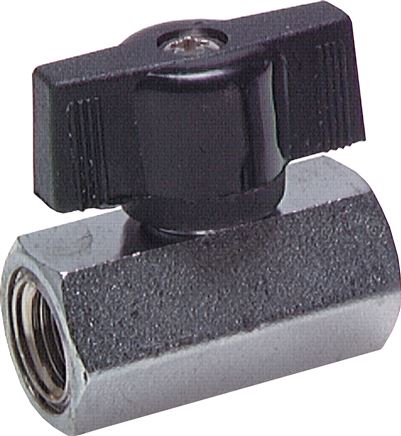Voorbeeldig Afbeelding: Mini-kogelkraan met binnenschroefdraad, knevelgreep
