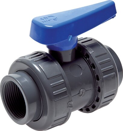 Exemplaire exposé: Robinets à boisseau sphérique filetage femelle, PVC (modèle spécial pour l’eau)