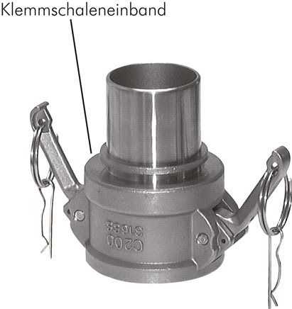 Exemplary representation: Schnellkupplungsdose mit Schlauchtülle, EN 14420-7