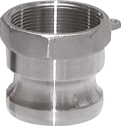 Exemplary representation: Quick coupling plug with female thread, stainless steel (1.4408)