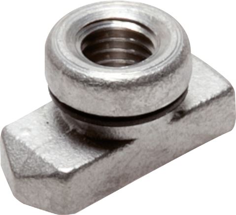 Zgleden uprizoritev: Support rail nuts, light series & double pipe clamp, stainless steel