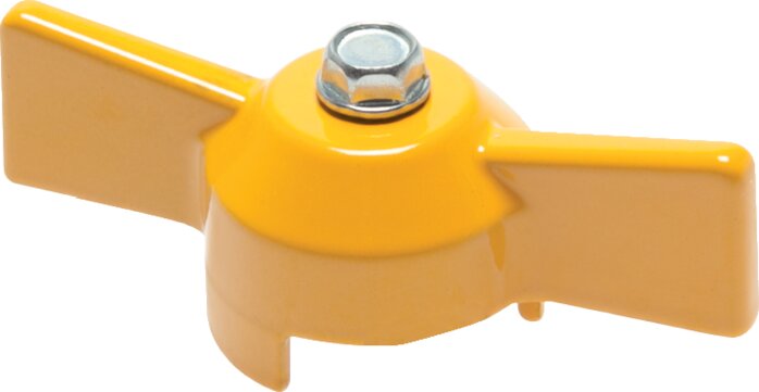 Zgleden uprizoritev: Toggle handle for ball valve (yellow)