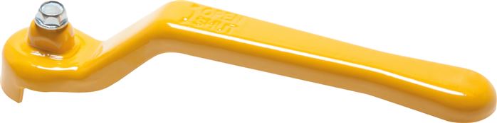 Principskitse: Standardhåndtag til kugleventil (gul)