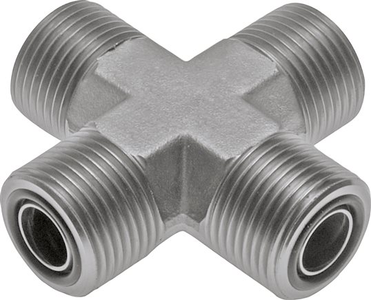 Exemplary representation: ORFS cross screw connection, galvanised steel