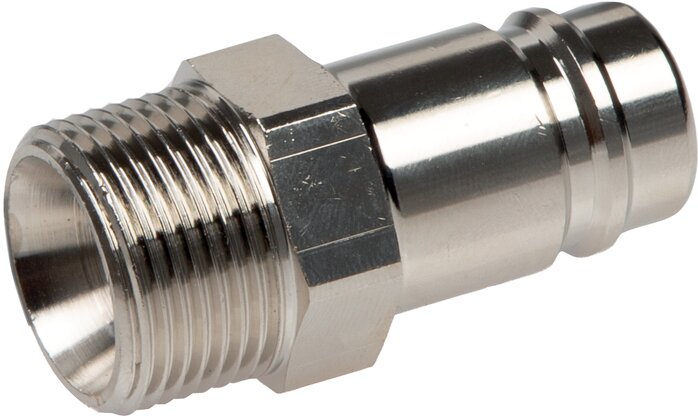 Exemplary representation: Kupplungsstecker mit Außengewinde, Messing vernickelt