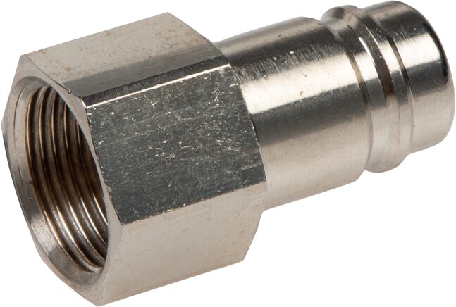 Illustrazione esemplare: Kupplungsstecker mit Innengewinde, Messing vernickelt