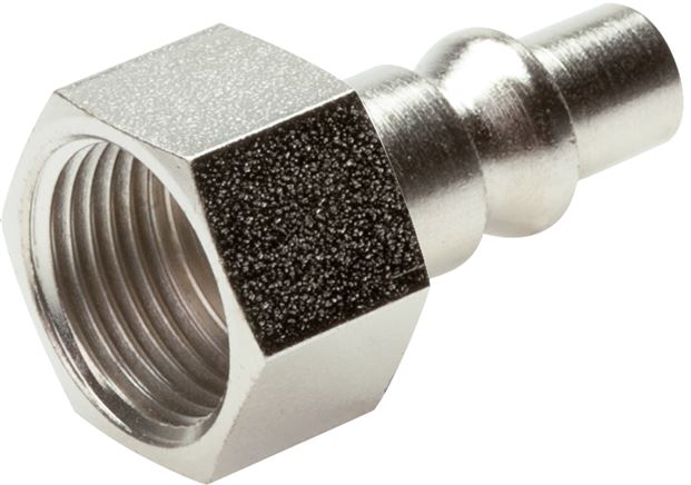 Zgleden uprizoritev: Coupling plug with female thread, ARO / ORION NW 5.5, hardened & nickel-plated steel