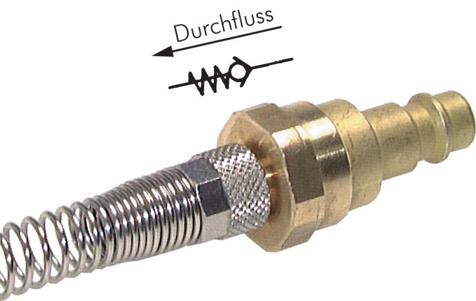 Exemplary representation: Coupling plug with non-return valve