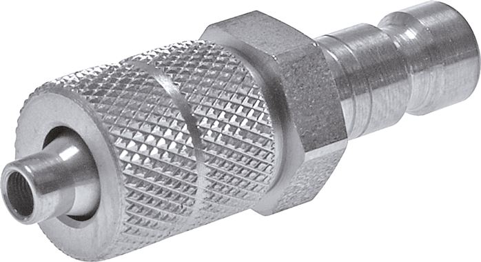 Exemplary representation: Coupling plug with union nut, stainless steel