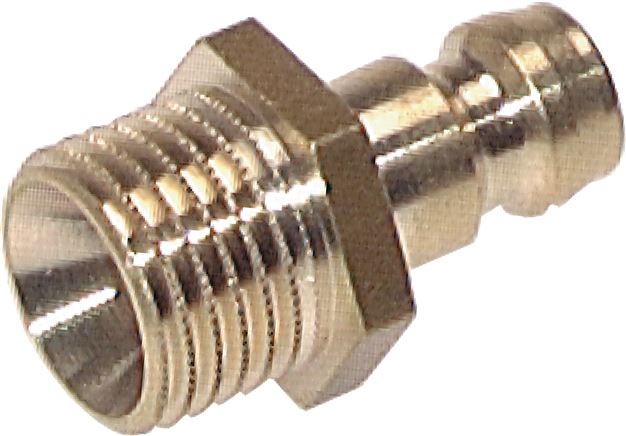 Zgleden uprizoritev: Coupling plug, male thread straight without valve, brass